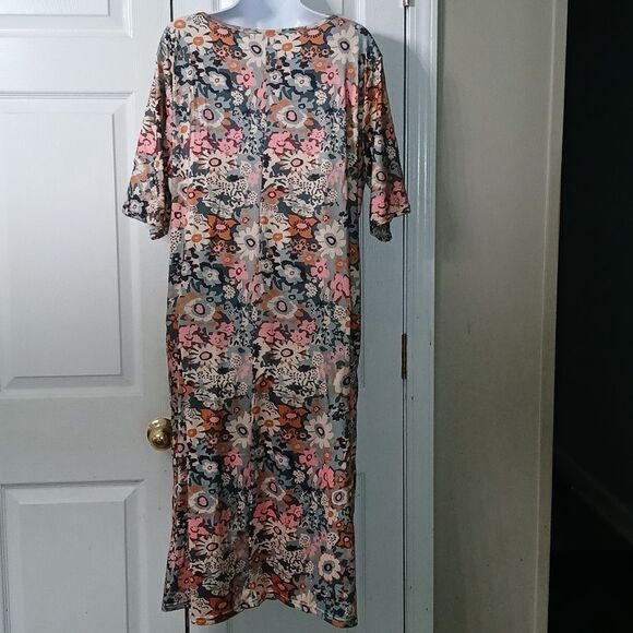 Floral print midi soft dress with pockets casual  Sz 1X NWOT - Picture 5 of 9